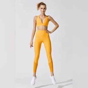 BEACH RIOT Lauren Yellow Legging Ribbed High Rise